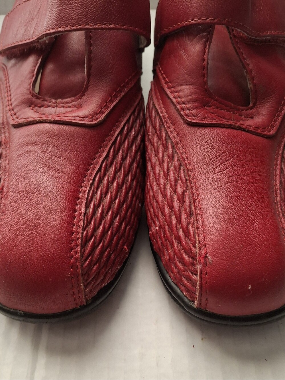 Propets Footwear Red Leather Walking Shoe